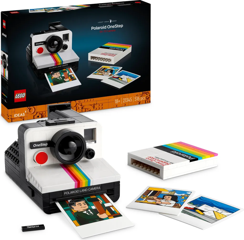 Idée Cadeau Photographe : Polaroid OneStep SX-70 LEGO Ideas 21345 Noir