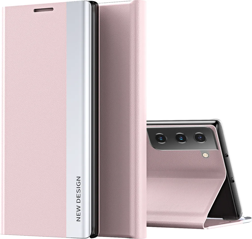 Custodia Galaxy S21 Plus, custodia magnetica in Finto cuoio con funzione stand per Samsung Galaxy S21 Plus 5G rosa