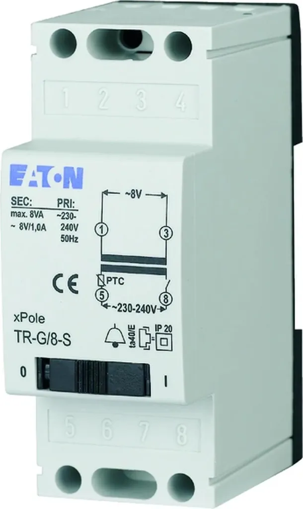 Transformateur modulaire de sécurité 4-8-12 V pour sonnette de maison