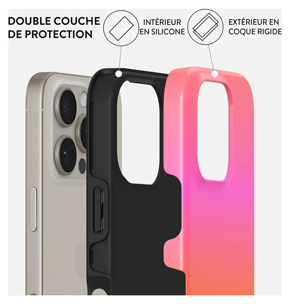 Coque iPhone 16 Pro MagSafe Robuste Design Sunset Club Dégradé - 3