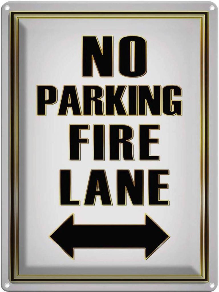 vianmo Blechschild 40x30 cm No Parking fire lane left right Produktbild 