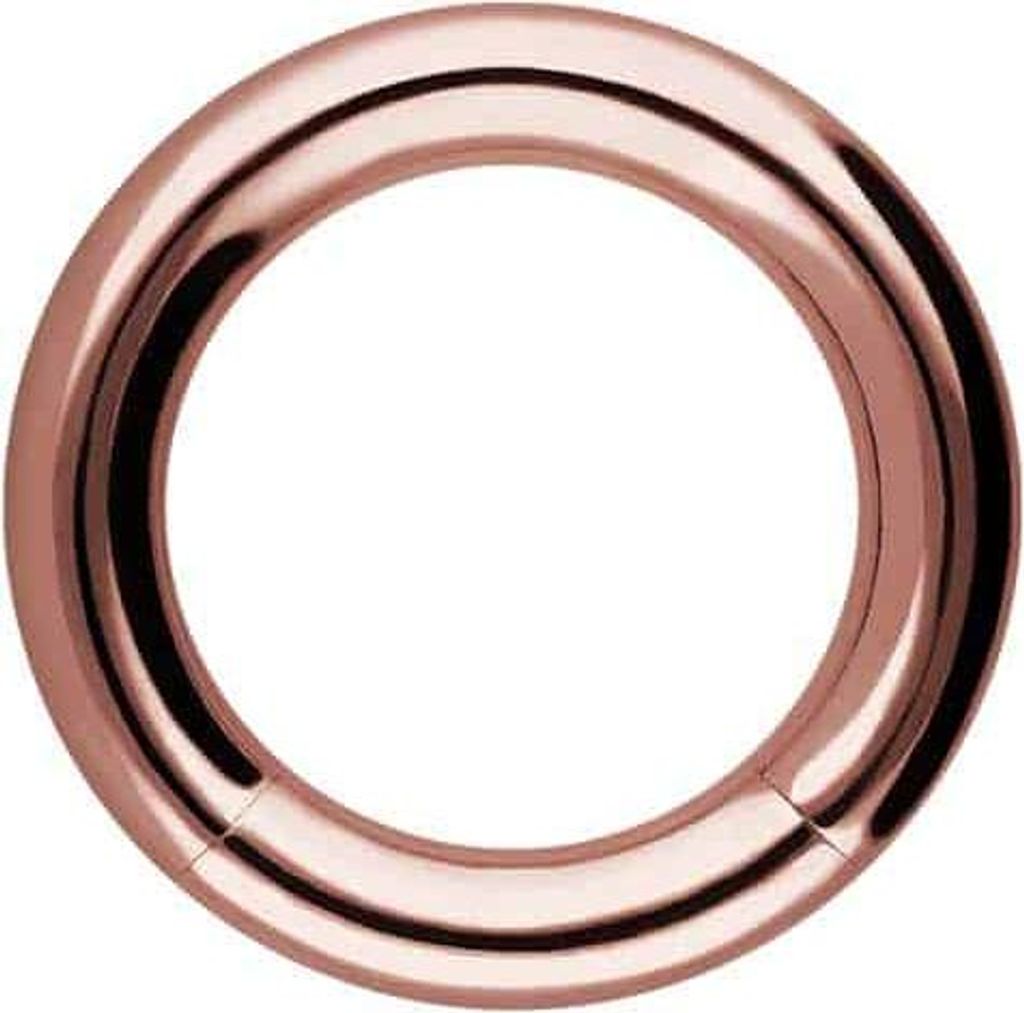 Intim-Piercing, Septum Piercing Chirurgenstahl Segmentring RoséGold Innendurchmesser: 6mm + Stabstärke: 1,6mm