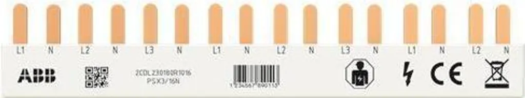 Peigne ABB PSX3/16N FlexLine 3P+N pour tableau électrique 10mm²