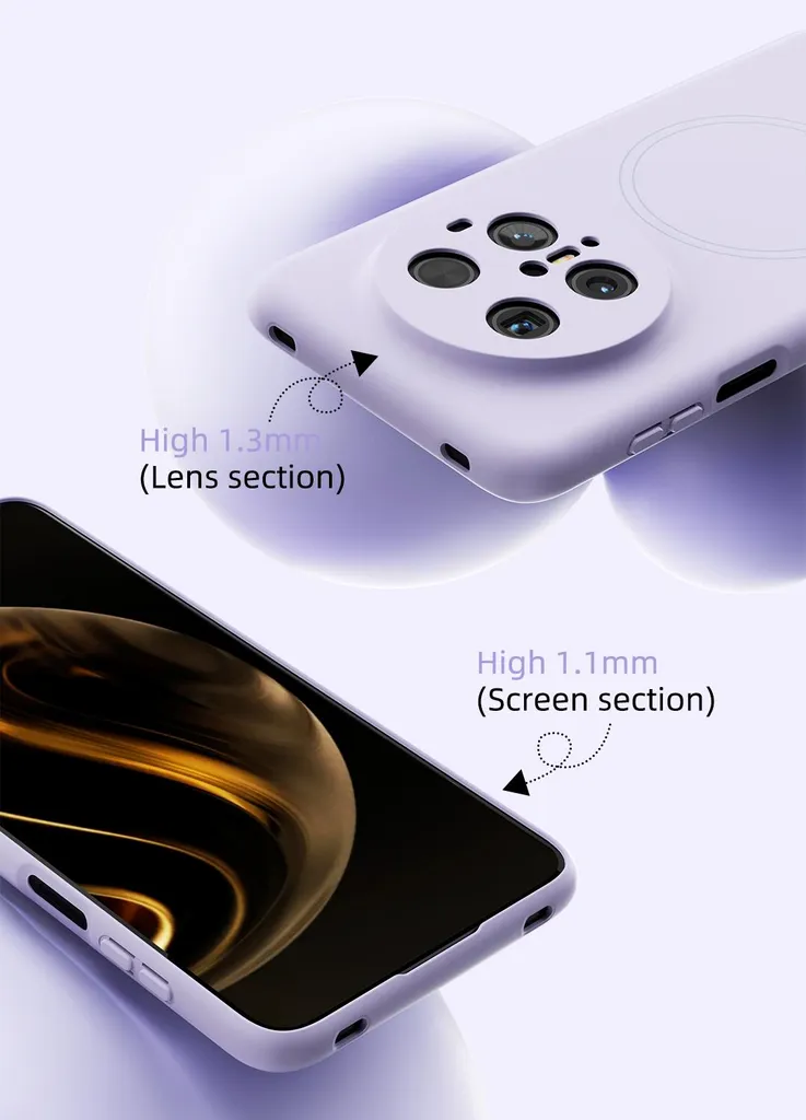 Cover Blu Scuro Huawei Mate 60 Pro Magnetica - Silicone Liquido Soft - 5