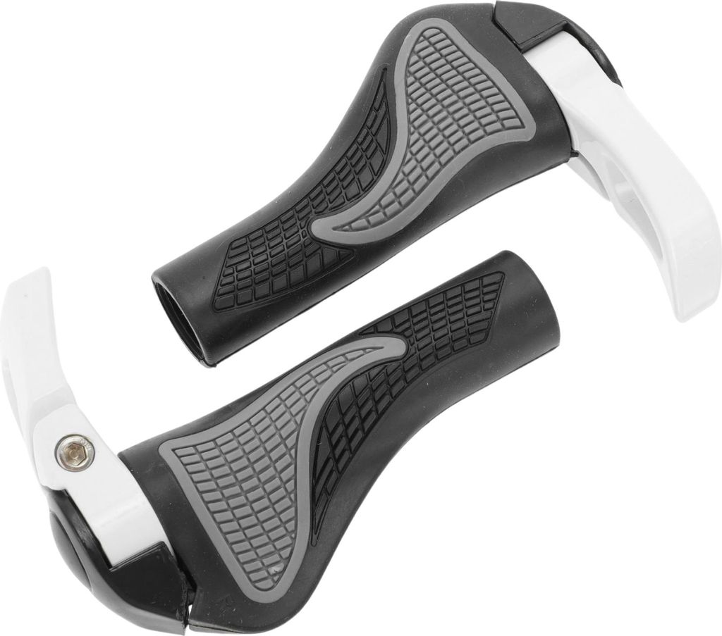 1 Paar Fahrradgriffe, rutschfestes ergonomisches Design Fahrradgriffe, Schafshorn-Fahrradlenkergriffe für E-Bike Trekking Bike MTB, Weiß