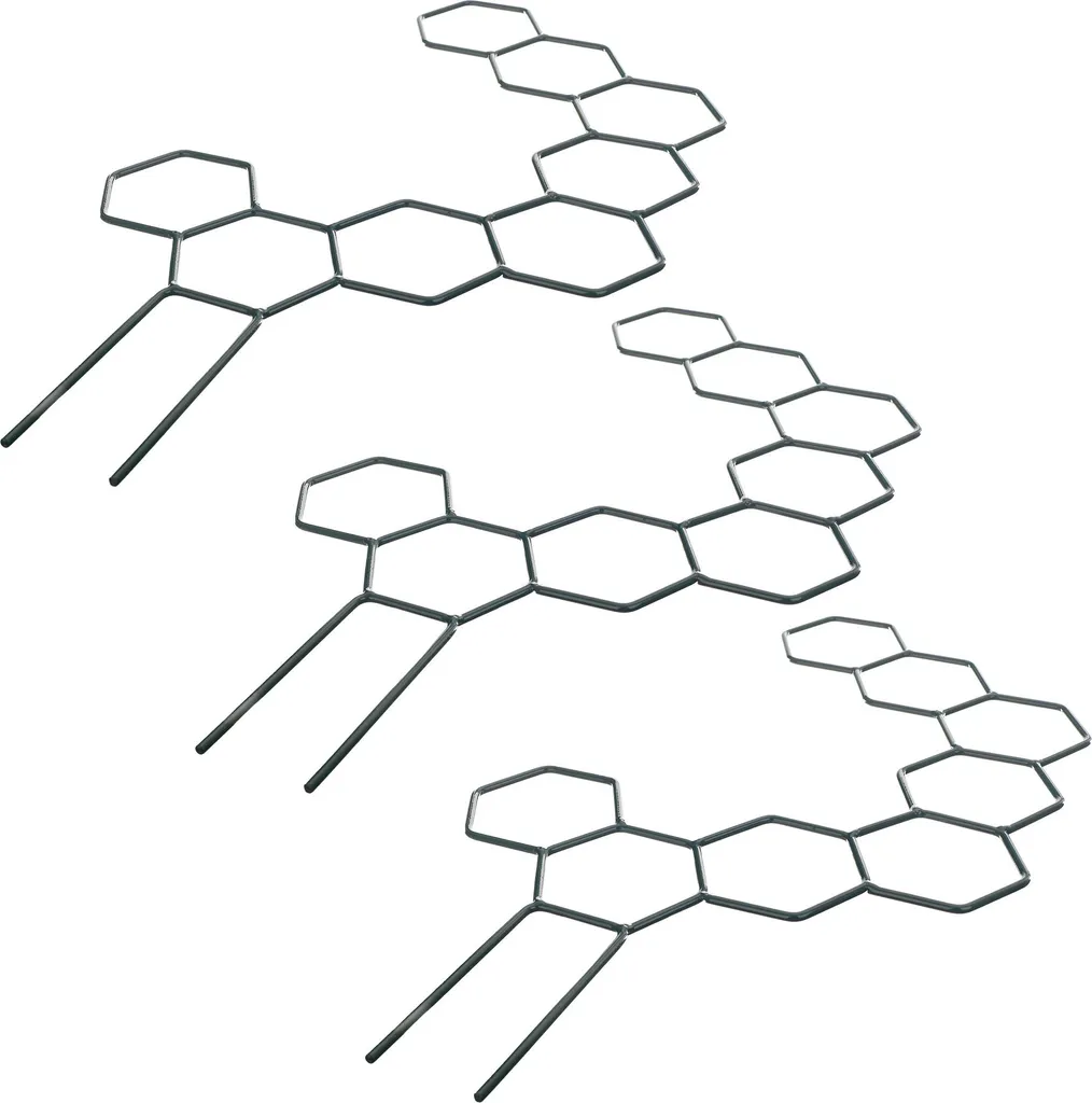 Soutenir vos plantes d'intérieur avec le support hexagonal KADAX x3 vert - 7