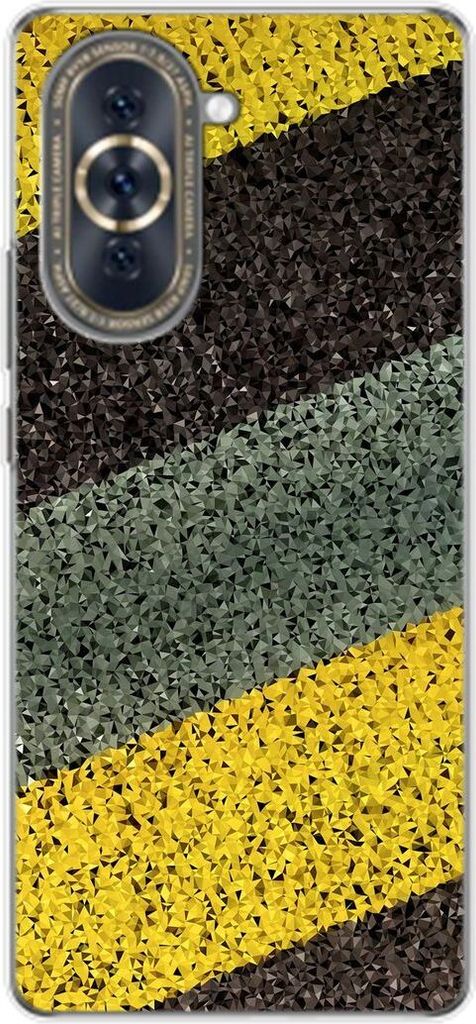 König Design Hülle kompatibel mit Huawei nova 10 Kunststoff Soft Handyhülle - Handy Case Streifen Abstrakt