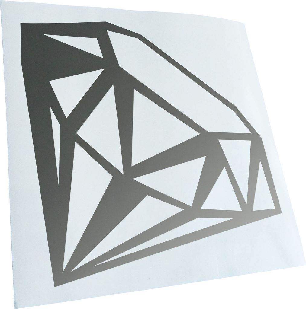 Kiwistar - Autoaufkleber - Edelstein Gemstone Heckscheibe - Aufkleber für Auto Kfz Fahrrad, LKW, Truck Mofa