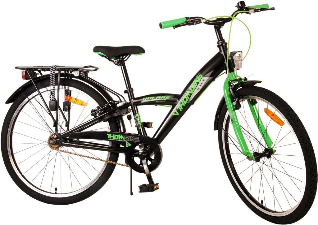 Volare Thombike Kinderfahrrad in 24 Zoll Schwarz Grün