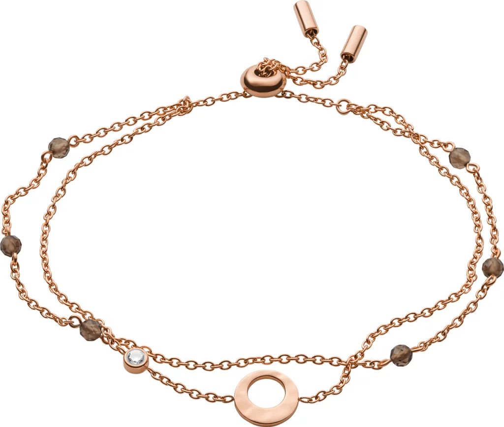 Bracelet femme Fossil JF03549791 en acier rose et blanc chic