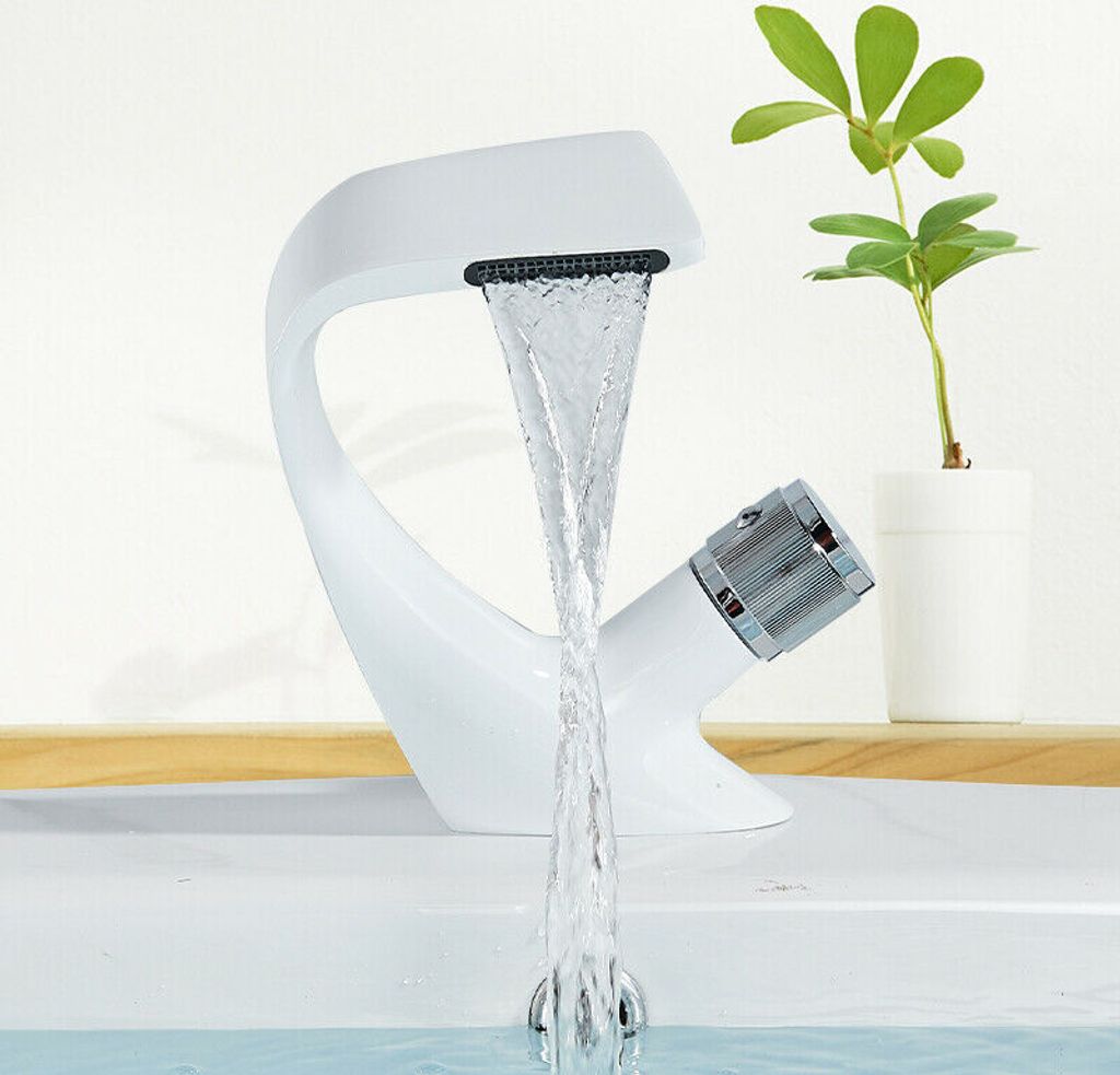 Waschtisch Armatur Wasserfall Bad Einhand Wasserhahn Mischbatterie Waschbecken