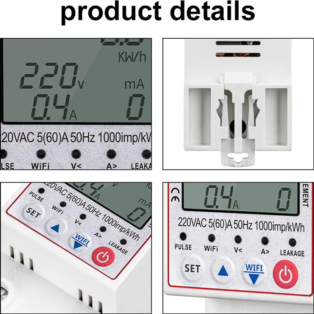 Disjoncteur WiFi LCD avec Protection de Courant et Tension Automatique