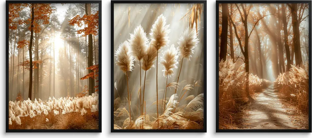 Poster Foresta Boho 50x70 Set da 3 - Tendenza Arredo Soggiorno 2026