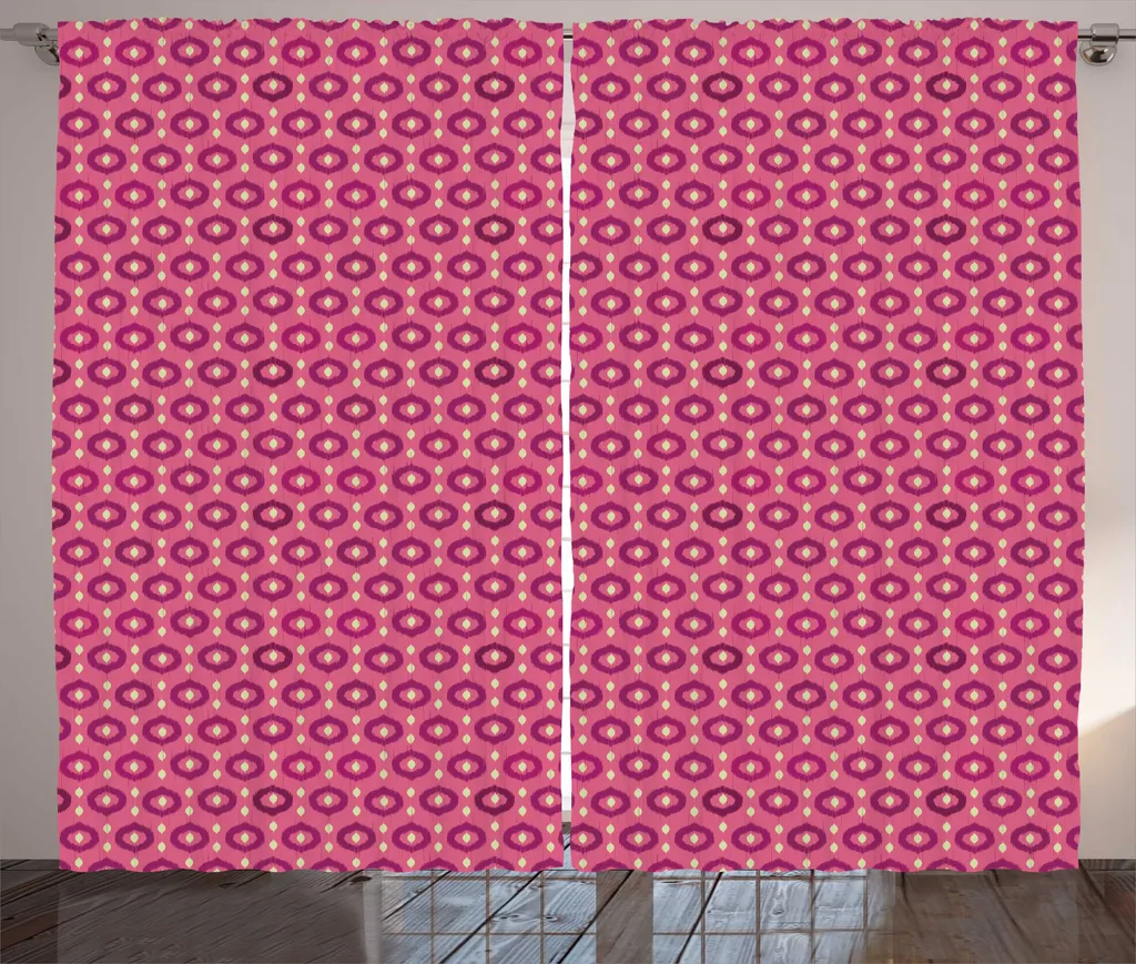 Rideau Rose Magenta 280x225 cm : Solution Déco Ethnique pour Grandes Baies