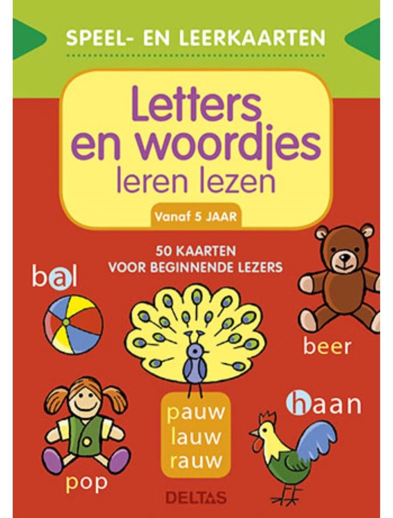 Deltas -Spiel- und Lernkarten - Lernen Sie, Buchstaben und Wörter zu lesen (5+)