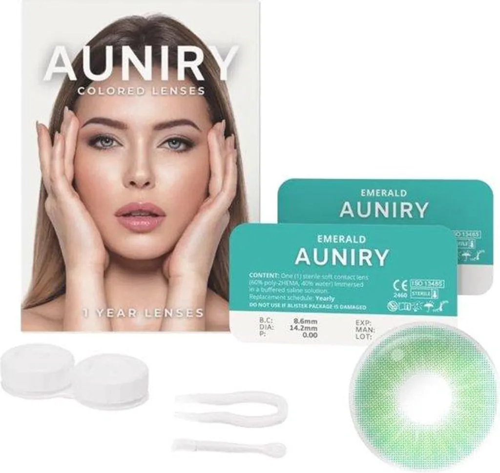 Lentilles Vert Emerald : fini les yeux ternes avec ce kit complet 12 mois