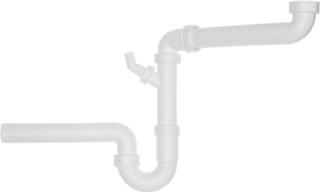 Raumspar-Röhrensiphon 1 1/2 " mit einem Geräteanschluss und Produktbild 