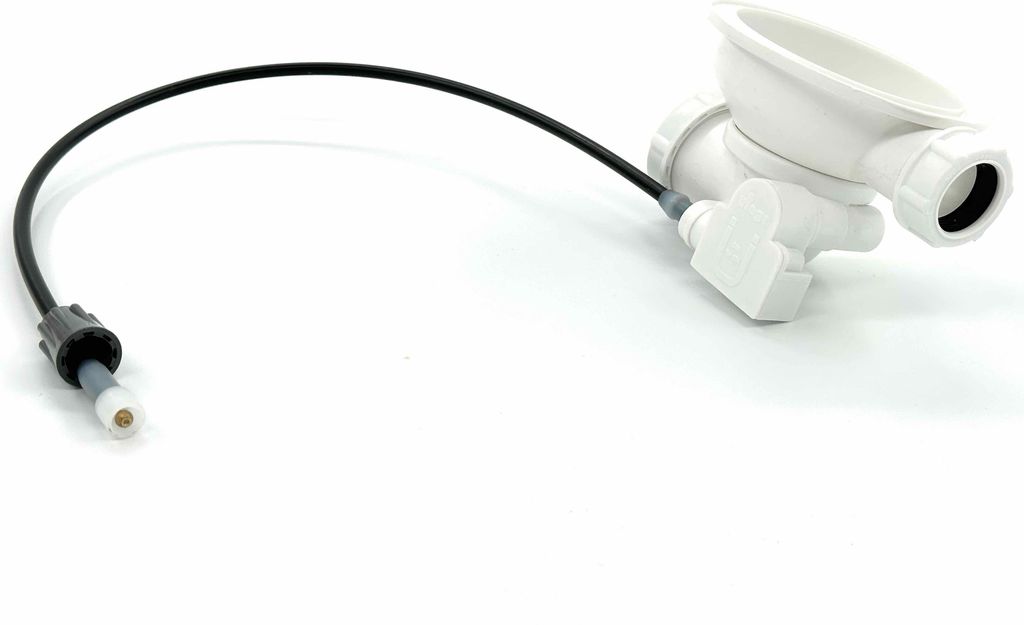 Blanco Ablaufventil 3,5" mit Überlauf + Bowdenzug, weiß Produktbild 1