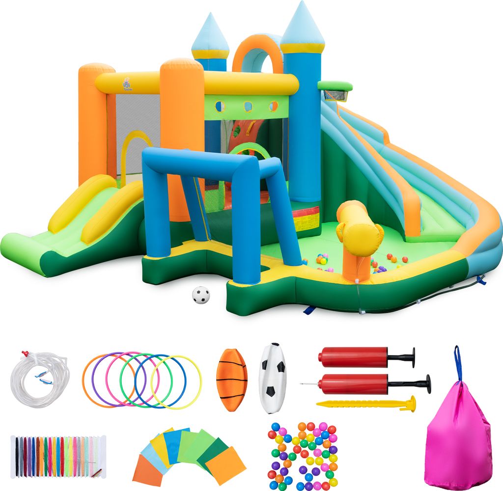 GOPLUS Aufblasbare Hüpfschloss, Kinderhüpfburg mit Produktbild 
