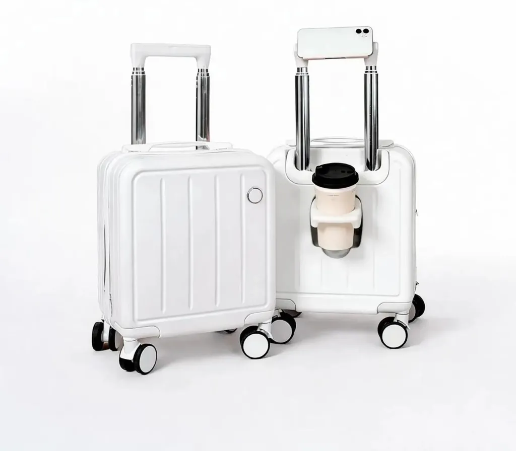 Bagage à main rigide en ABS blanc de 35cm avec poignée télescopique - 6