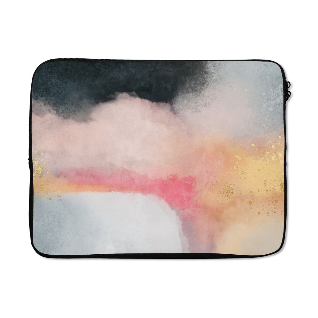 MuchoWow Laptop Hülle 17 Zoll Laptoptasche Malerei - Abstrakt - Design - Zipper - Schutzabdeckung