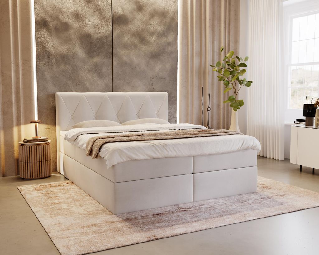 MYSEN Boxspringbett 140x200 Sona mit Bonell-Matratze Produktbild 