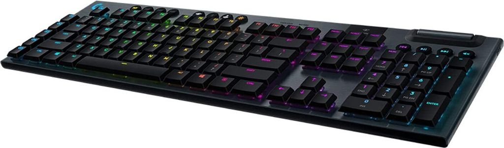Logitech Gaming G915 - Tastatur - Hintergrundbeleuchtung - USB, Bluetooth, 2.4 GHz - AZERTY - Französisch - Tastenschalter: GL Tactile - Schwarz