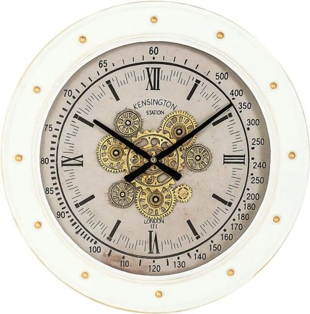 Horloge Murale Loft pour Salon : Modèle Métal Blanc Home ESPRIT 60cm