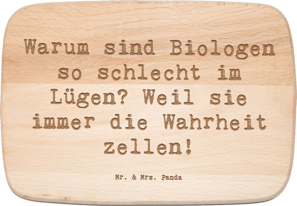 Mr. & Mrs. Panda Schneidebrett Spruch Biologin Wahrheit - Transparent - Geschenk, Beruf, schneidbrett, Tierillustrationen, Berufsliebe, Frühstück...