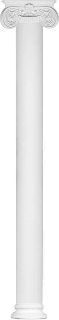 Säule | rund | glatt | vorgrundierte Oberfläche | stoßfest | Klassisch | Barock | Dekosäule | Stuck | weiß | Polyurethan| N3218F Set 2 | 180 mm