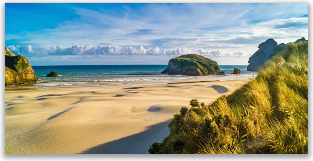 Acrylglasbilder 120x60 Wandbild Druck Strand Felsen Landschaft