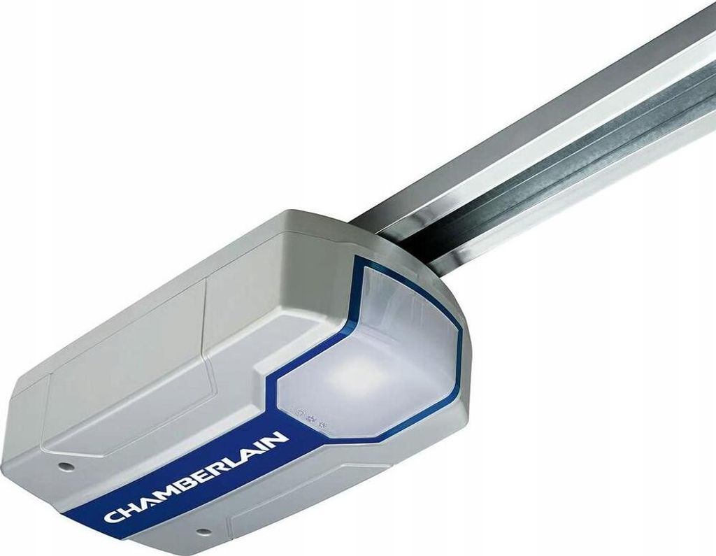 A Chamberlain garage door opener is shown against a white background.