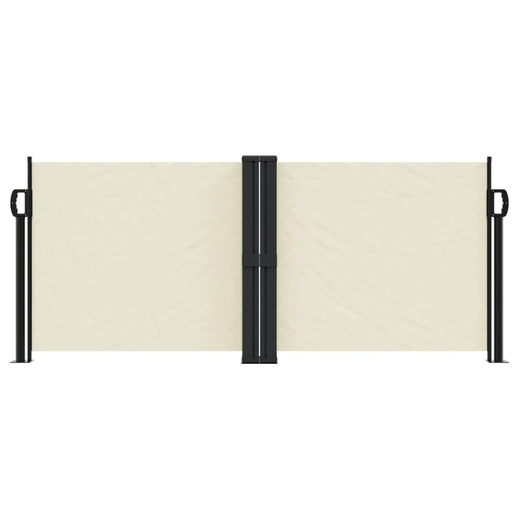Store latéral crème extensible 600 cm en polyester résistant aux UV