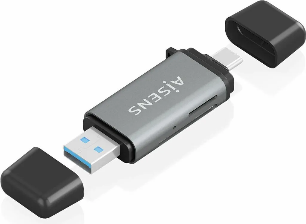 Lecteur de cartes mémoire externe Aisens Gris pour PC et Mac