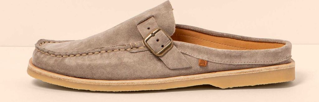 El Naturalista Mokassins Herren/Damen N5965 SILK SUEDE TAUPE/PLANTAE Farbe Beige