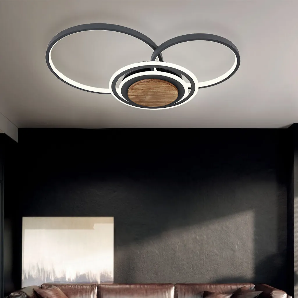 Globo Plafonnier Métal Graphite 1xLED - Luminaire Design Moderne