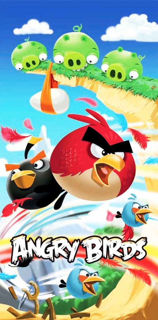 Angry Birds Badetuch Cliffhanger 75x150 cm Produktbild 