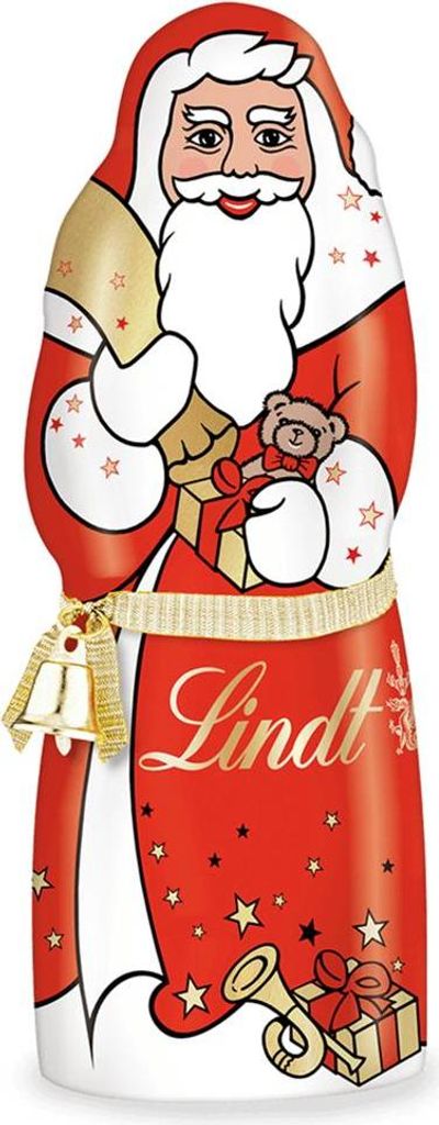 A Lindt Santa Claus chocolate figure.