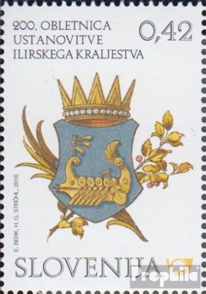 Briefmarken Slowenien 2016 Mi 1210 (kompl.Ausg.) postfrisch Gründung Königreich Illyrien