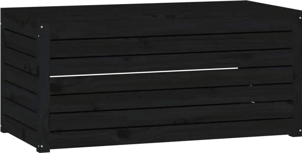 Offerta SYFAX™ Baule Giardino Legno Pino Nero 101cm - Stock Limitato