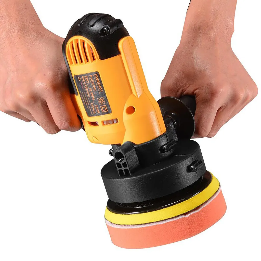 Polisseuse légère automatique jaune - Vitesse variable et design Slim