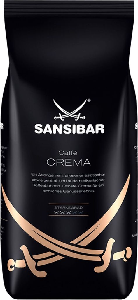 SANSIBAR CAFFÈ CREMA, Kaffee Mega-Sparpaket 24x1000g Bohnen