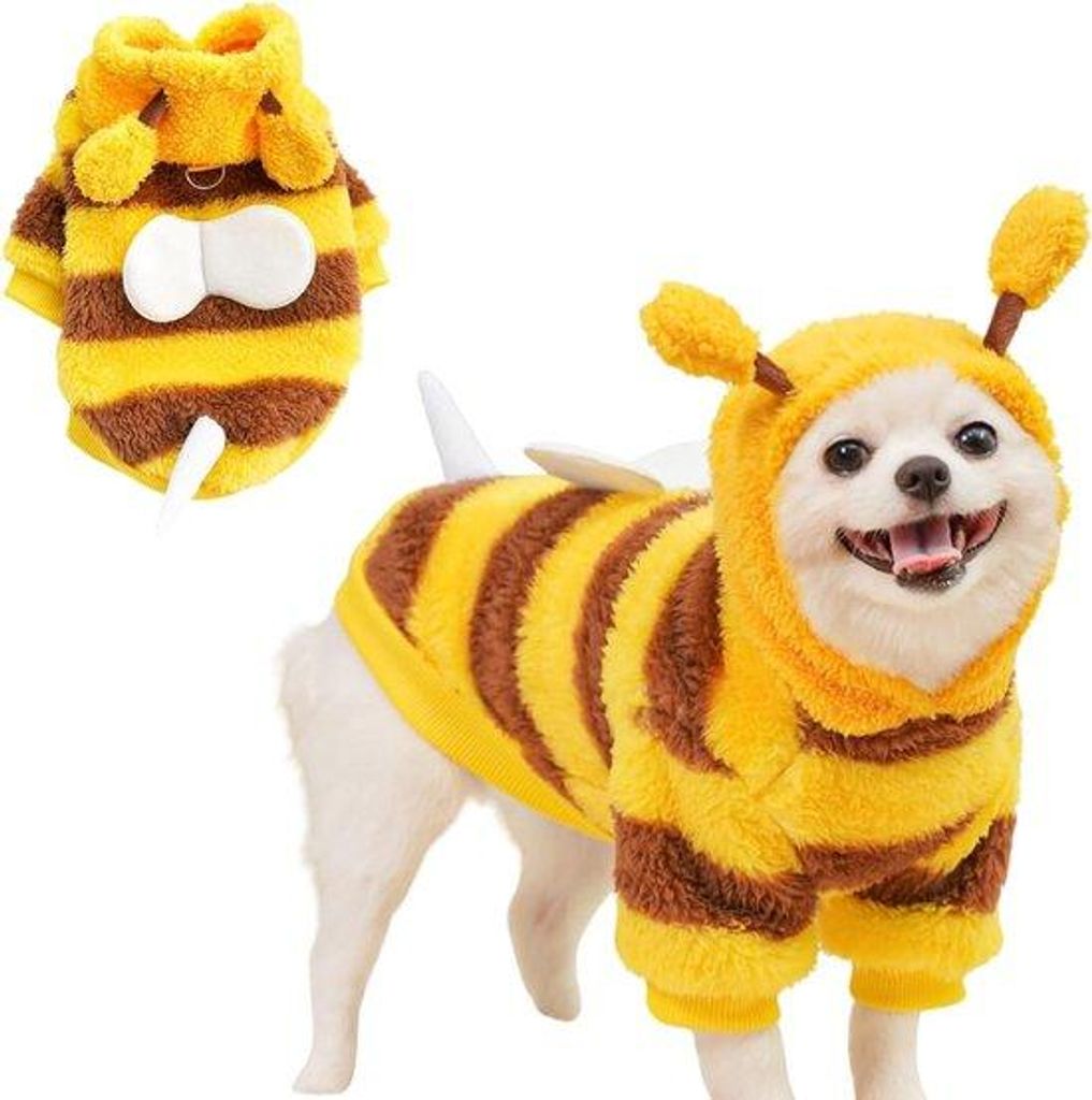 Warme Fleece Hundewinterjacke mit D-Ring für Kleine Hunde