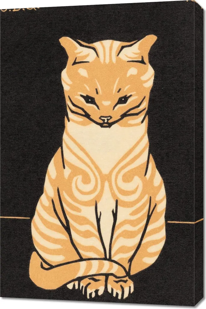 Regalo Cat Lover: Quadro Julie de Graag Sitting Cat 60x90 Vintage