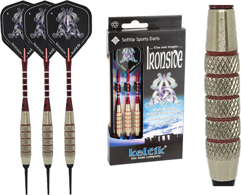 Fléchettes de précision Keltik Ironside 16 g à grip moleté