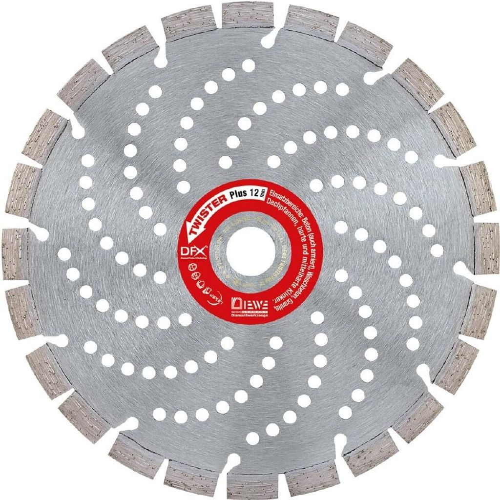 Diewe Diamant-Trennscheibe Twister Plus 12 mm 125 mm Bohrung 22,23