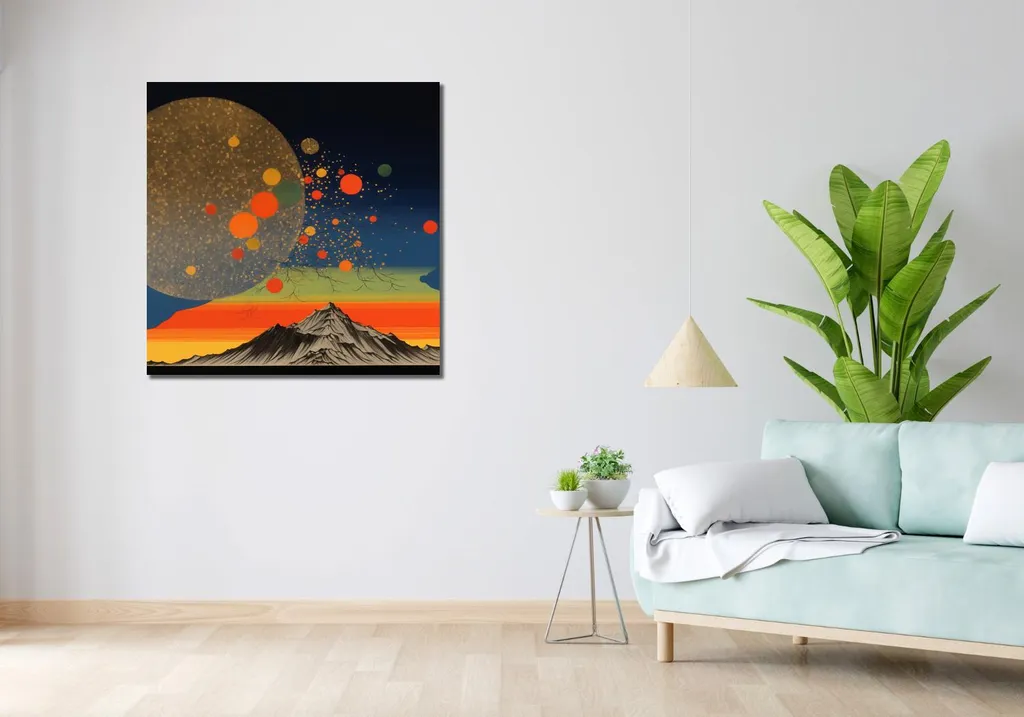 Grand Tableau 90x90 Vers le monde - Impression Premium Exposition Art