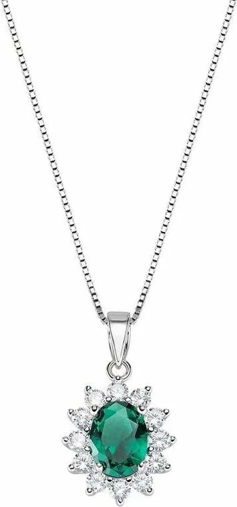 Collana Donna Amen CLLDGBBVE Argento 925 Zircone Verde | Offerta Online