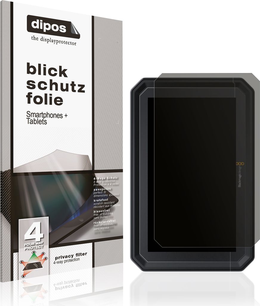 Blickschutzfolie für BlackMagic Design Pyxis 6K Monitor matt Schutzfolie Folie Display Schutz dipos