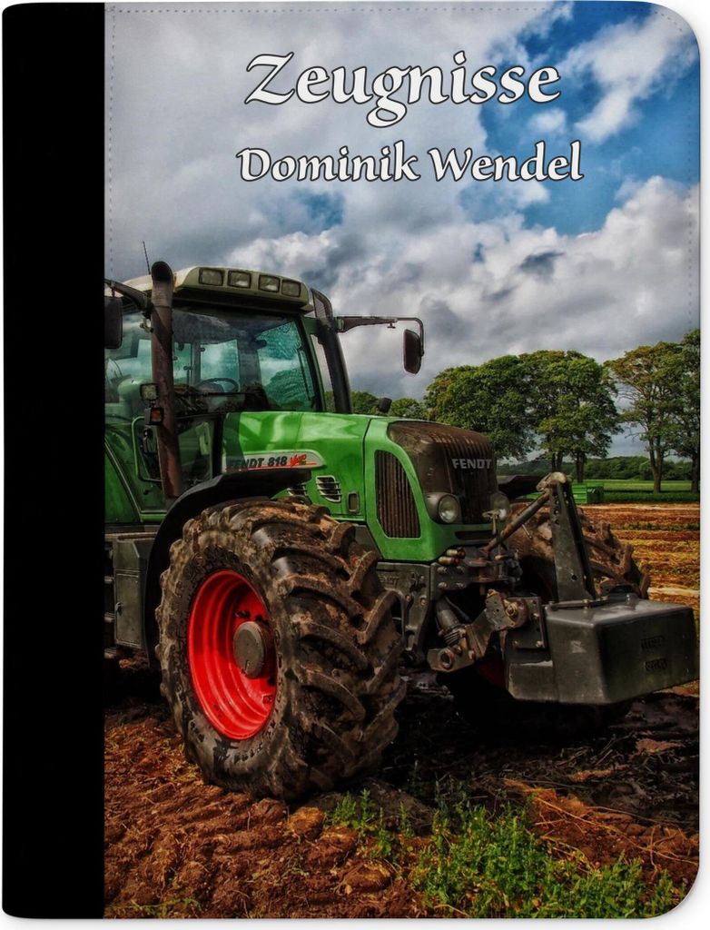 Zeugnismappe, Dokumentenmappe, Ordner A4, Traktor